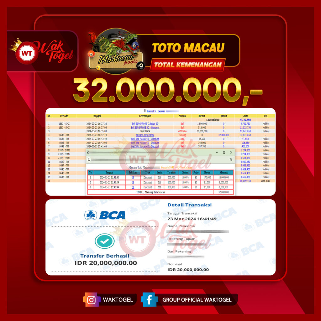 BUKTI PEMBAYARAN TOTOMACAU WAKTOGEL