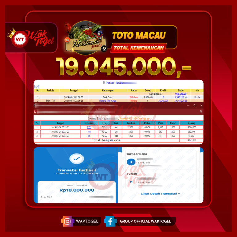 BUKTI PEMBAYARAN TOTOMACAU WAKTOGEL