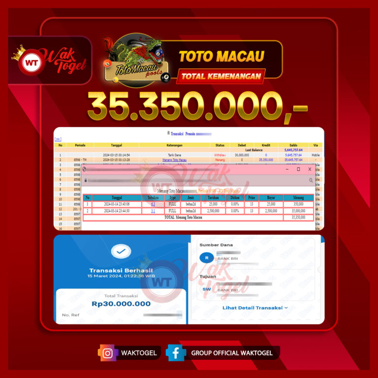 BUKTI PEMBAYARAN TOTOMACAU WAKTOGEL