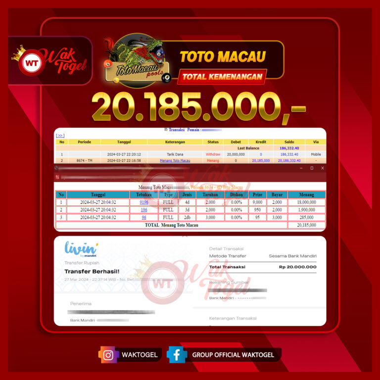 BUKTI PEMBAYARAN TOTOMACAU WAKTOGEL