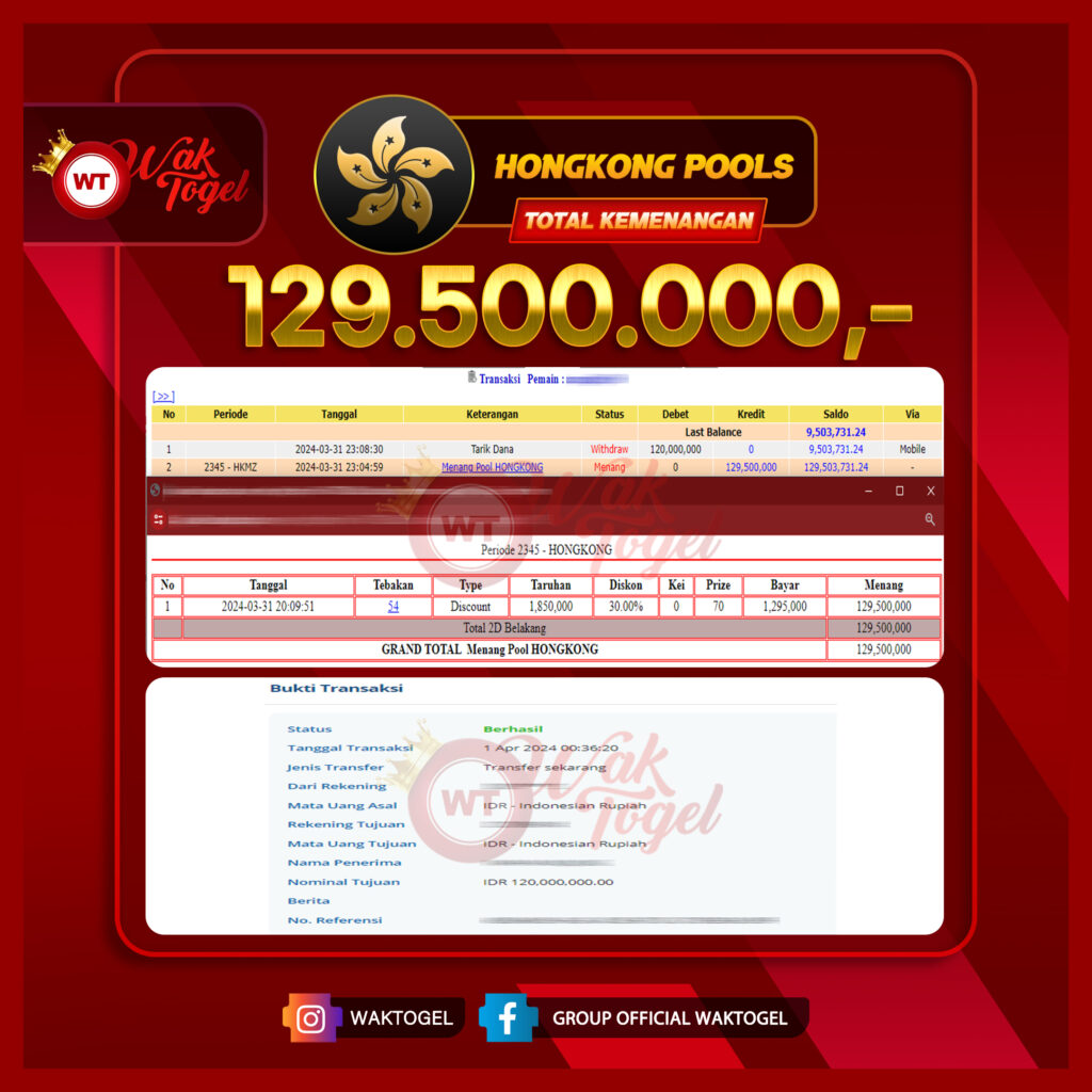 BUKTI PEMBAYARAN HONGKONG WAKTOGEL