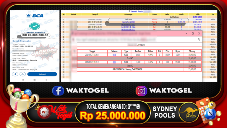 BUKTI PEMBAYARAN SYDNEY WAKTOGEL