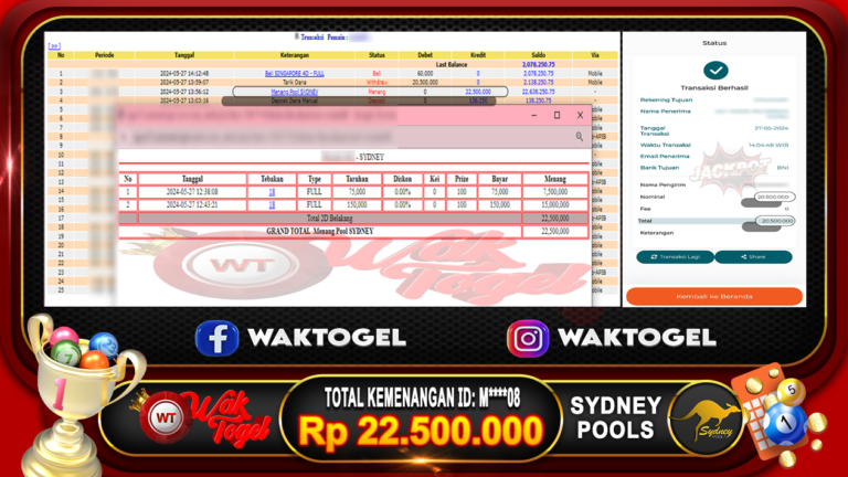 BUKTI PEMBAYARAN SYDNEY WAKTOGEL