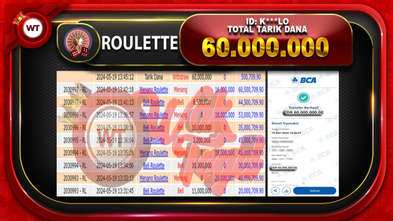 BUKTI PEMBAYARAN CASINO WAKTOGEL