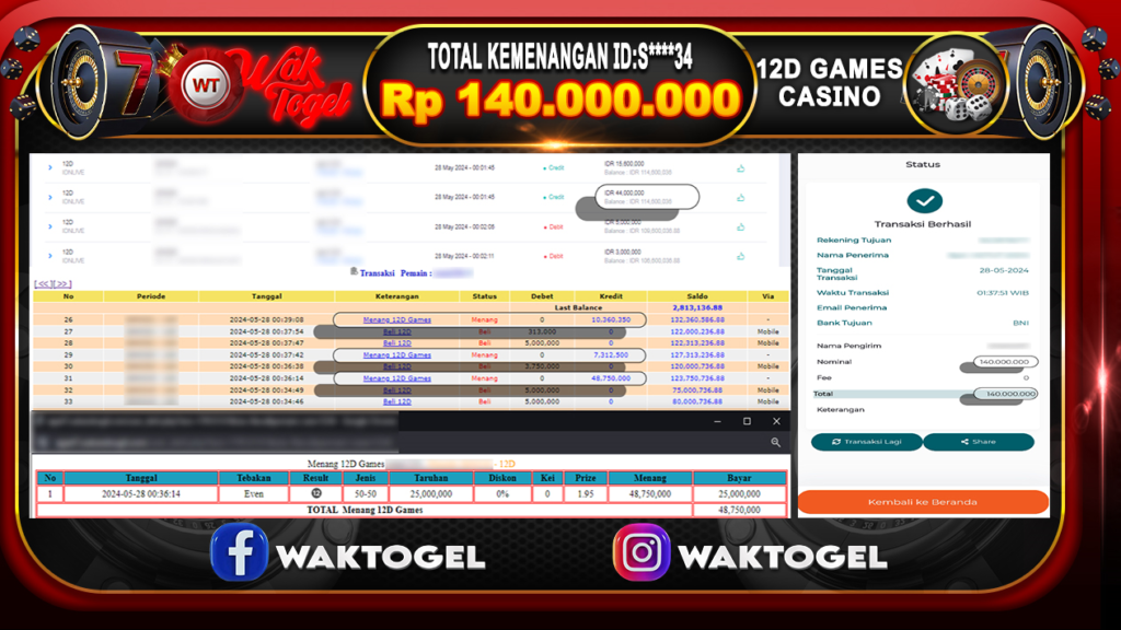 BUKTI PEMBAYARAN 12D GAMES WAKTOGEL