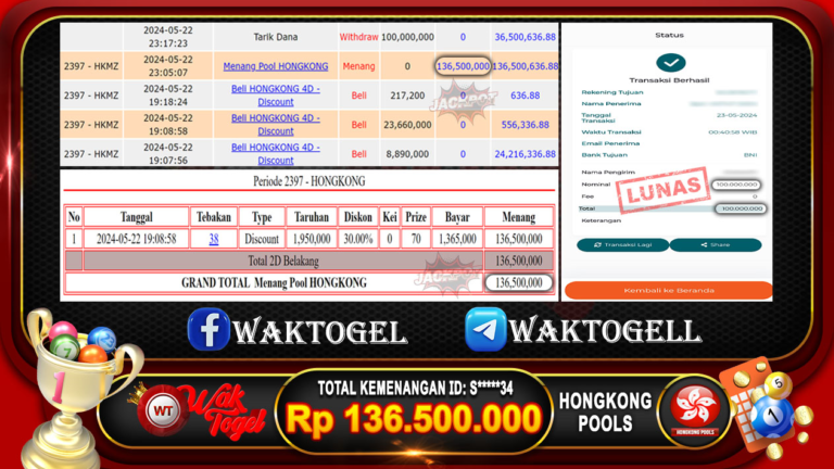 BUKTI PEMBAYARAN HONGKONG WAKTOGEL