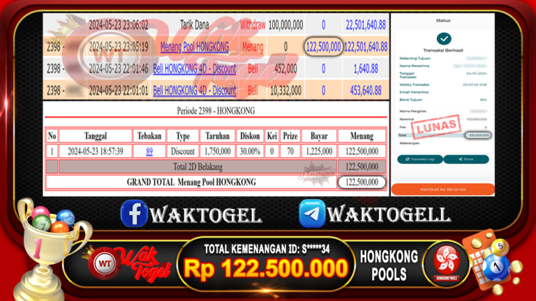 BUKTI PEMBAYARAN HONGKONG WAKTOGEL