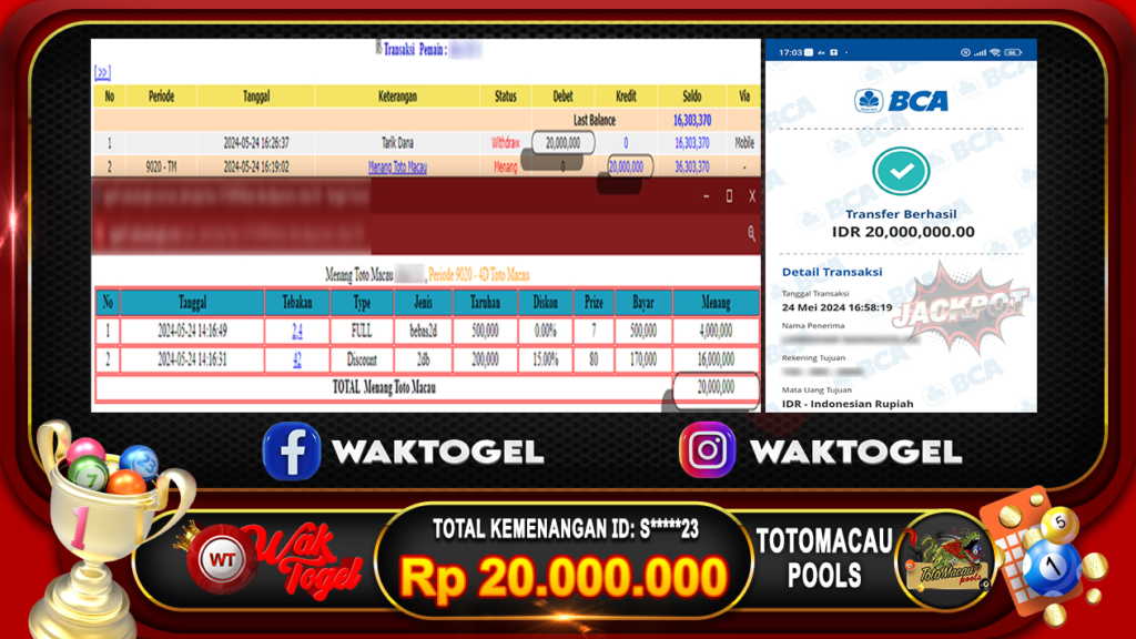 BUKTI PEMBAYARAN TOTOMACAU WAKTOGEL