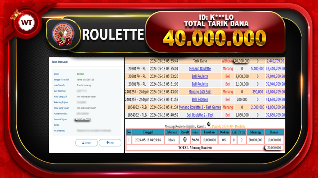 BUKTI PEMBAYARAN CASINO WAKTOGEL