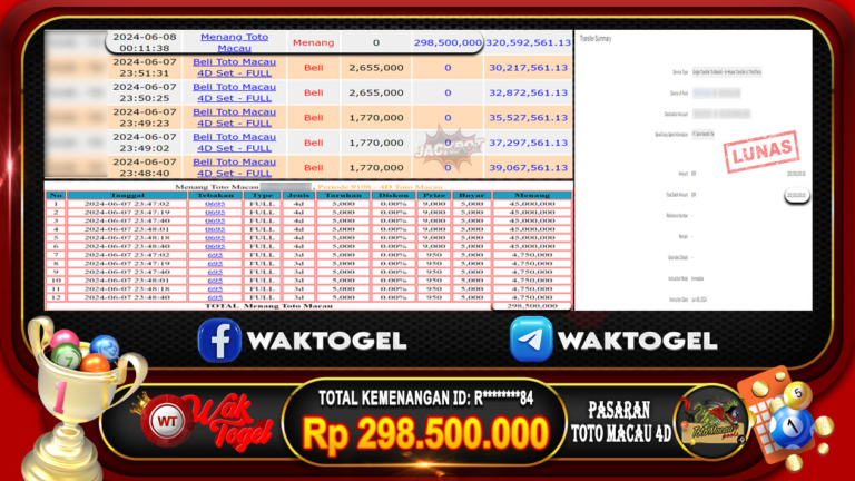 BUKTI PEMBAYARAN TOTO MACAU 4D WAKTOGEL