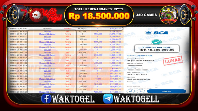 BUKTI PEMBAYARAN CASINO WAKTOGEL