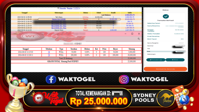 BUKTI PEMBAYARAN SYDNEY WAKTOGEL