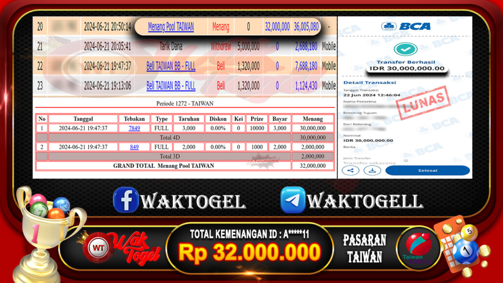 BUKTI PEMBAYARAN TAIWAN WAKTOGEL