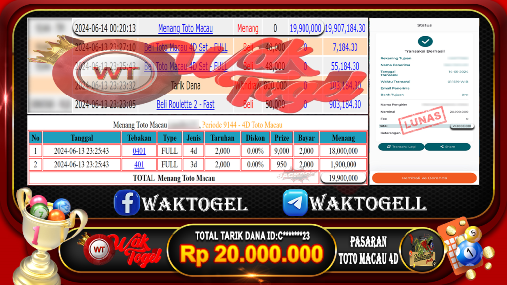 BUKTI PEMBAYARAN TOTO MACAU 4D WAKTOGEL