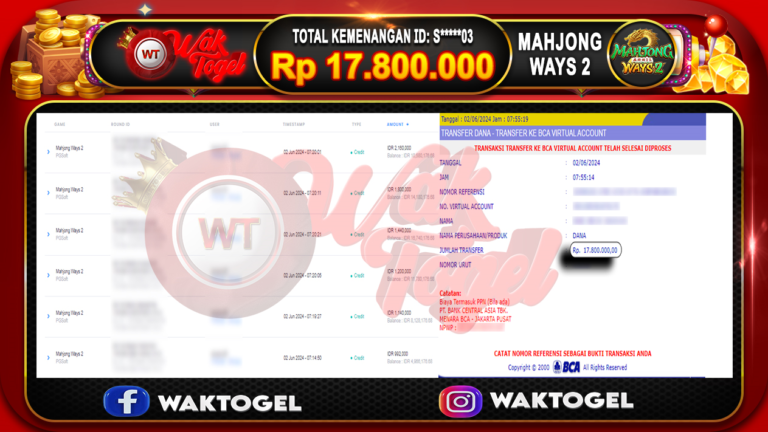 BUKTI PEMBAYARAN SLOT WAKTOGEL