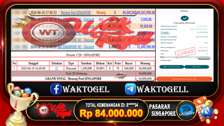 BUKTI PEMBAYARAN SINGAPORE WAKTOGEL