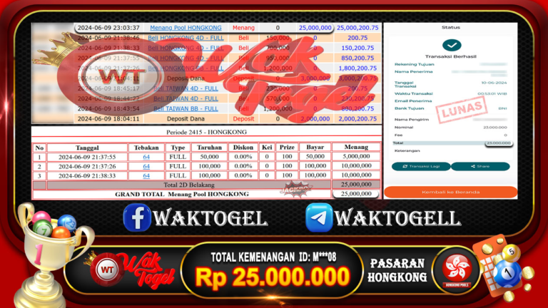 BUKTI PEMBAYARAN HONGKONG WAKTOGEL