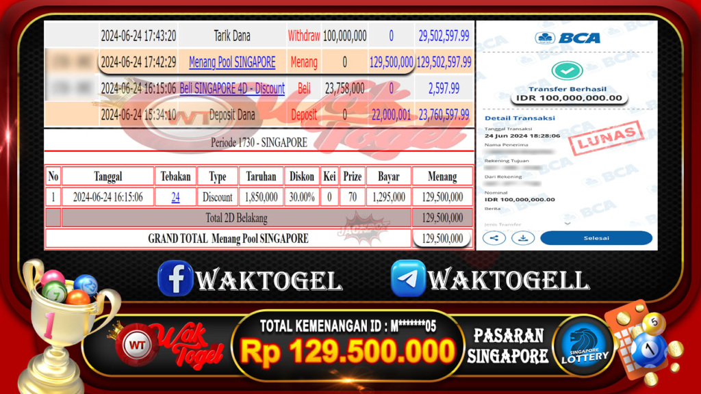 BUKTI PEMBAYARAN SINGAPORE WAKTOGEL