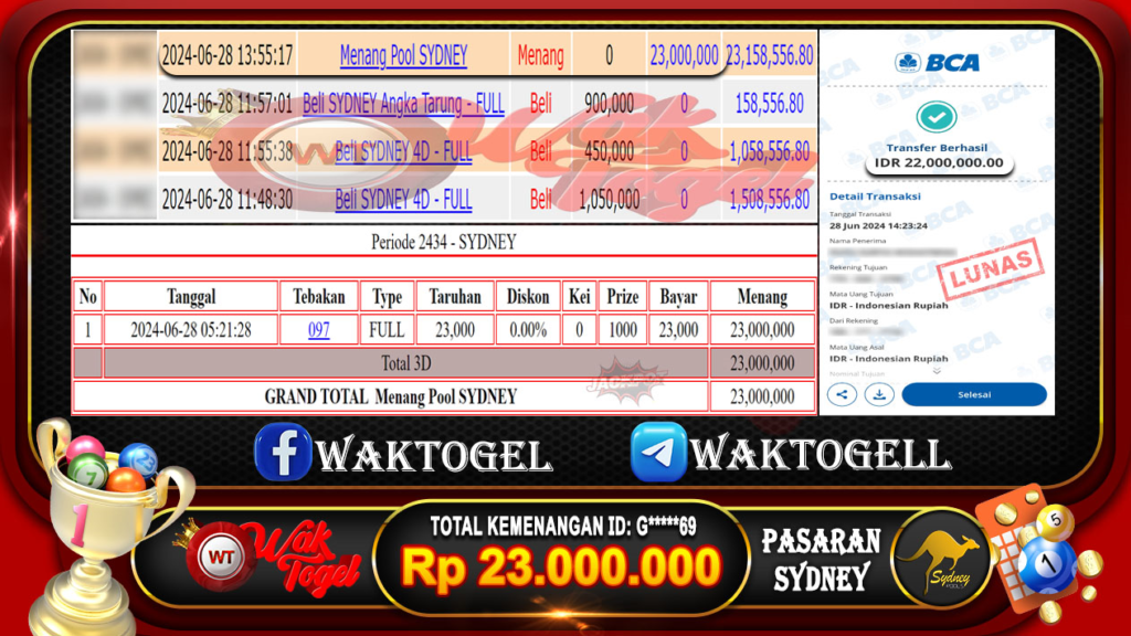 BUKTI PEMBAYARAN SYDNEY WAKTOGEL