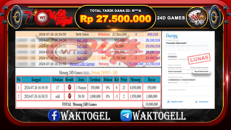 BUKTI PEMBAYARAN 24D GAMES WAKTOGEL