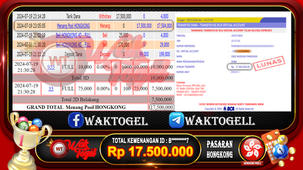 BUKTI PEMBAYARAN HONGKONG WAKTOGEL