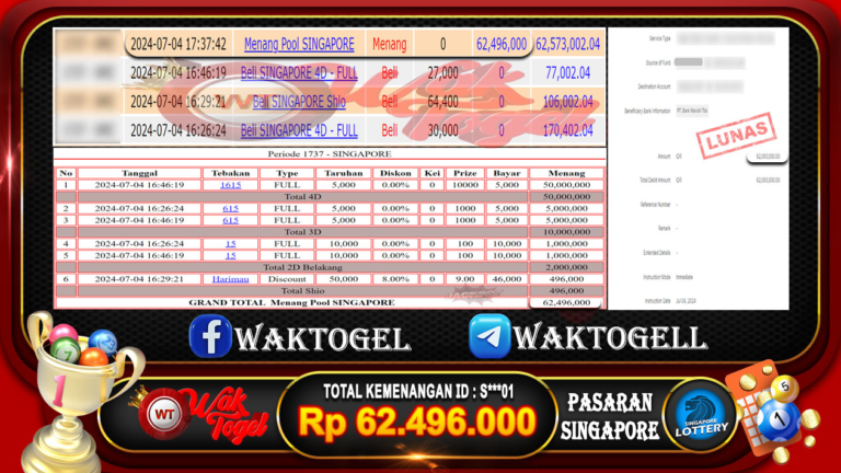 BUKTI PEMBAYARAN SINGAPORE WAKTOGEL