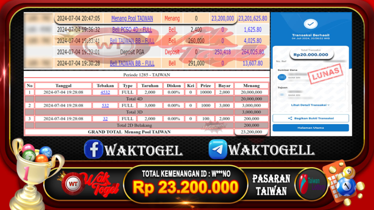 BUKTI PEMBAYARAN TAIWAN WAKTOGEL