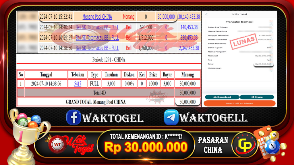 BUKTI PEMBAYARAN CHINA WAKTOGEL