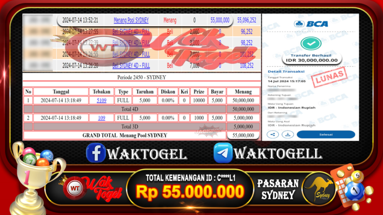 BUKTI PEMBAYARAN SYDNEY WAKTOGEL