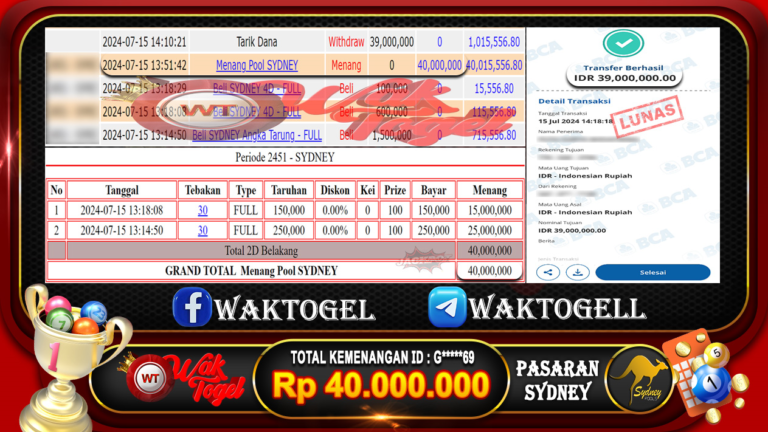 BUKTI PEMBAYARAN SYDNEY WAKTOGEL