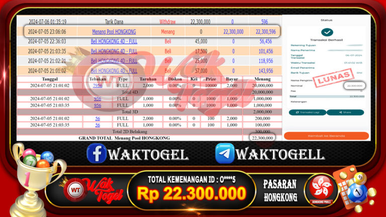 BUKTI PEMBAYARAN HONGKONG WAKTOGEL