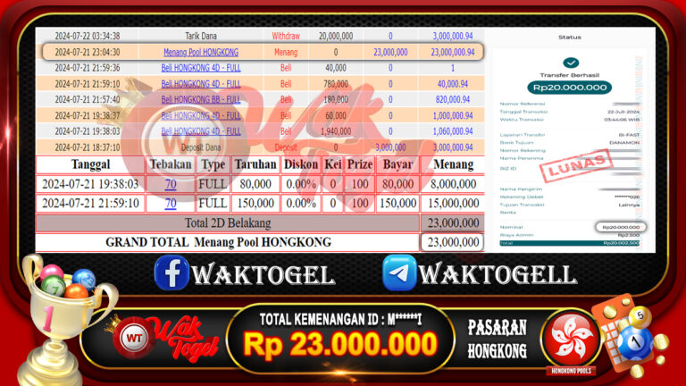 BUKTI PEMBAYARAN HONGKONG WAKTOGEL