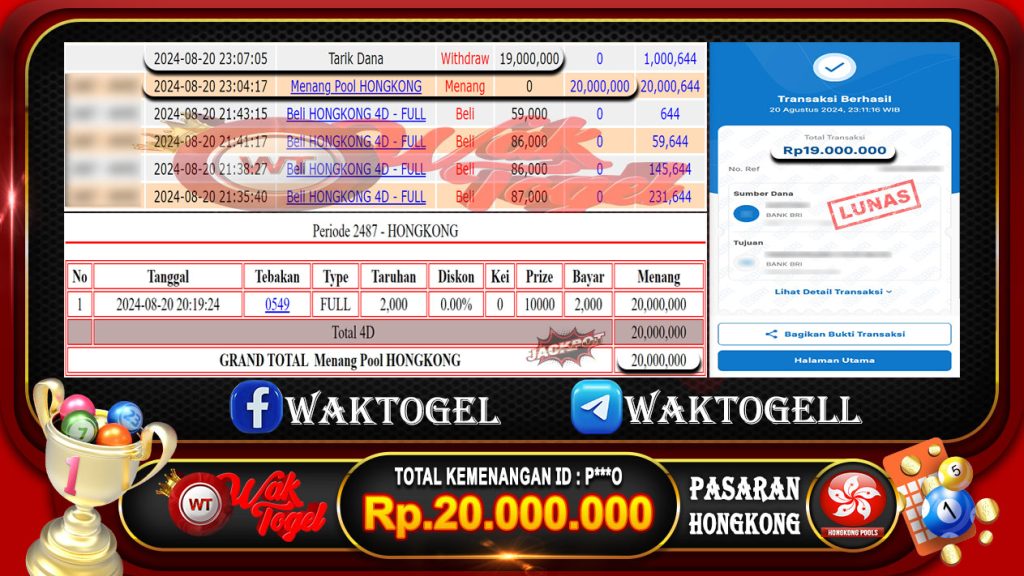 BUKTI PEMBAYARAN HONGKONG WAKTOGEL