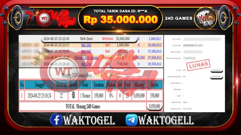 BUKTI PEMBAYARAN 24D GAMES WAKTOGEL