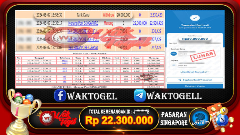 BUKTI PEMBAYARAN SINGAPORE WAKTOGEL