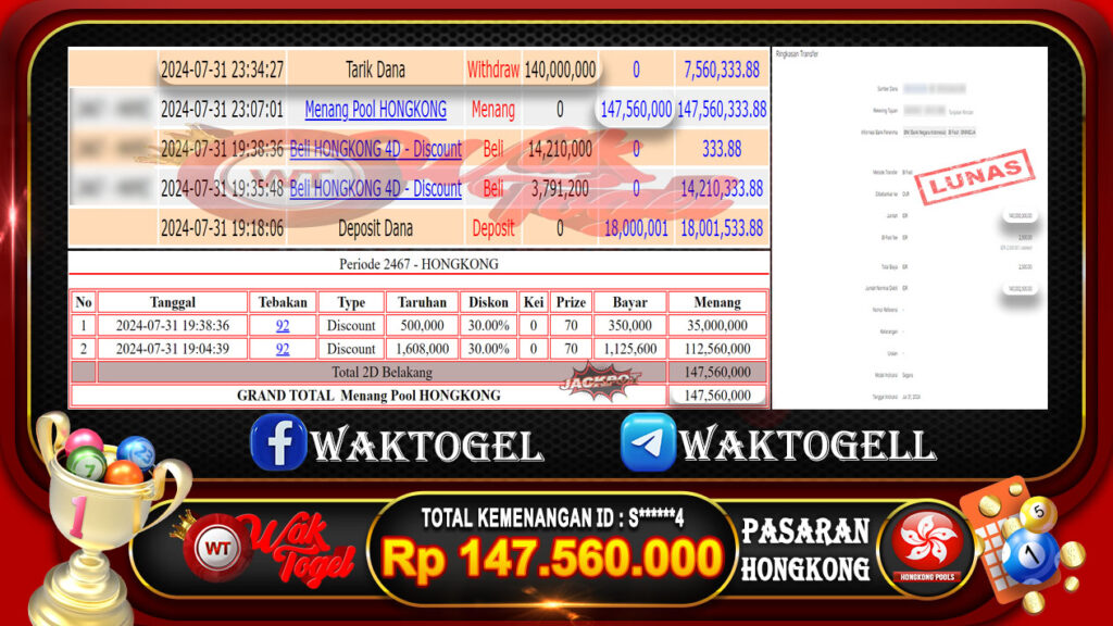 BUKTI PEMBAYARAN HONGKONG WAKTOGEL