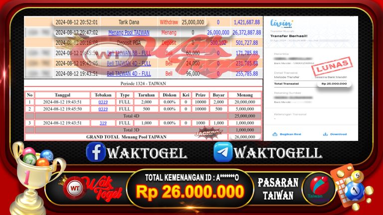 BUKTI PEMBAYARAN TAIWAN WAKTOGEL