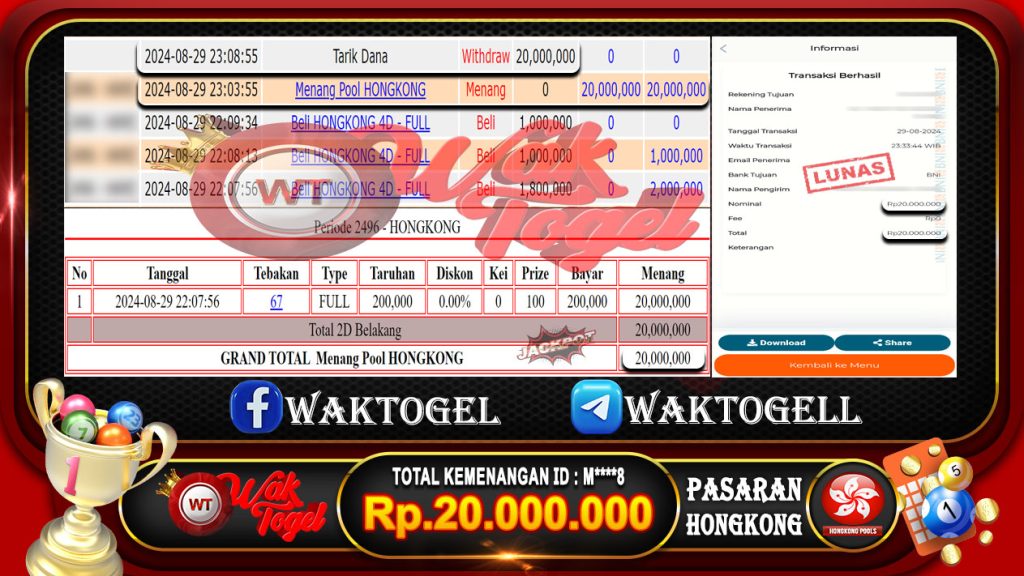 BUKTI PEMBAYARAN HONGKONG WAKTOGEL