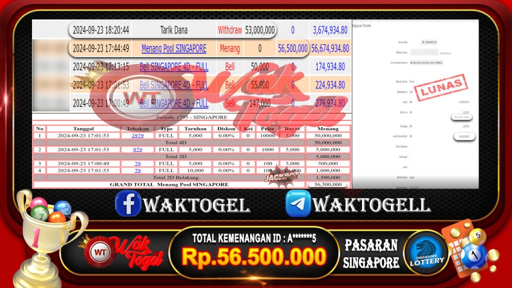 BUKTI PEMBAYARAN SINGAPORE WAKTOGEL