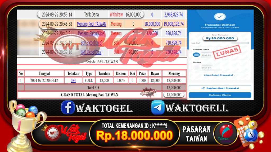 BUKTI PEMBAYARAN TAIWAN WAKTOGEL