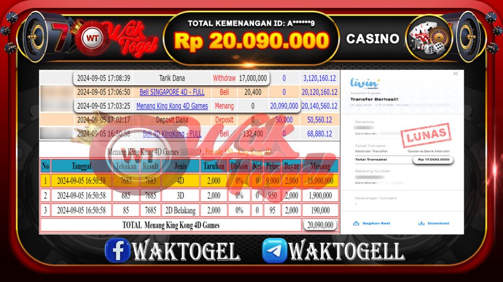 BUKTI PEMBAYARAN CASINO WAKTOGEL