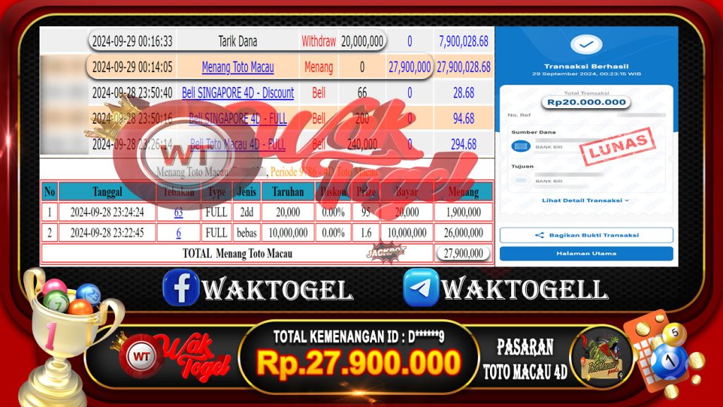 BUKTI PEMBAYARAN TOTO MACAU 4D WAKTOGEL