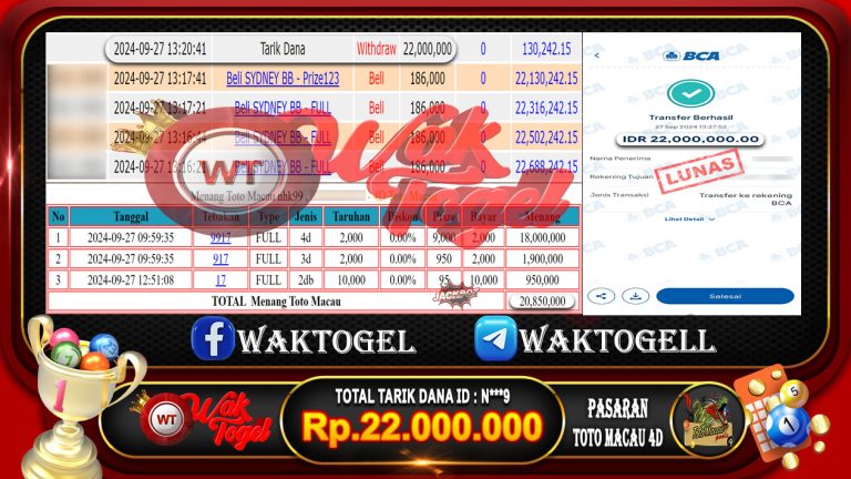 BUKTI PEMBAYARAN TOTO MACAU 4D WAKTOGEL