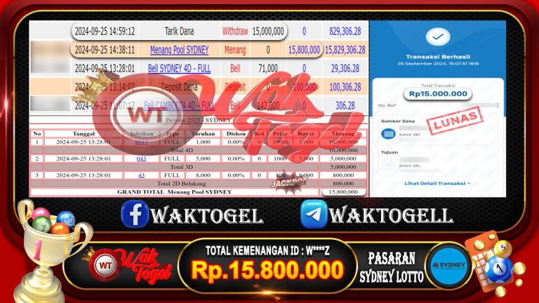 BUKTI PEMBAYARAN SYDNEY LOTTO WAKTOGEL