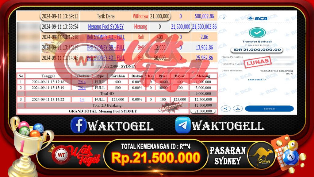 BUKTI PEMBAYARAN SYDNEY WAKTOGEL