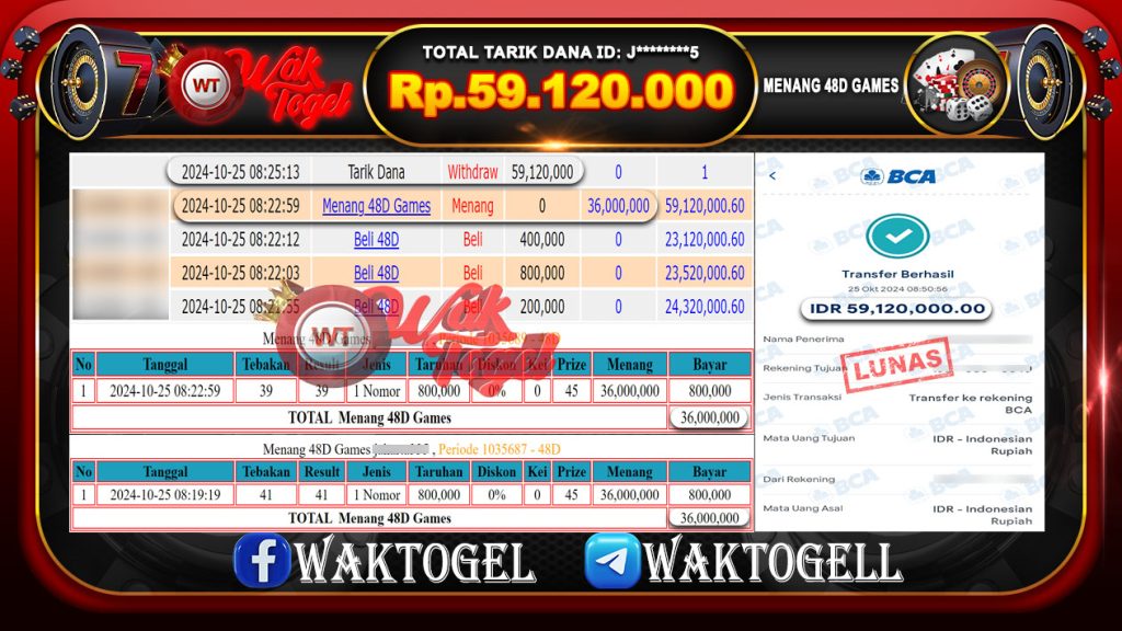 BUKTI PEMBAYARAN CASINO WAKTOGEL