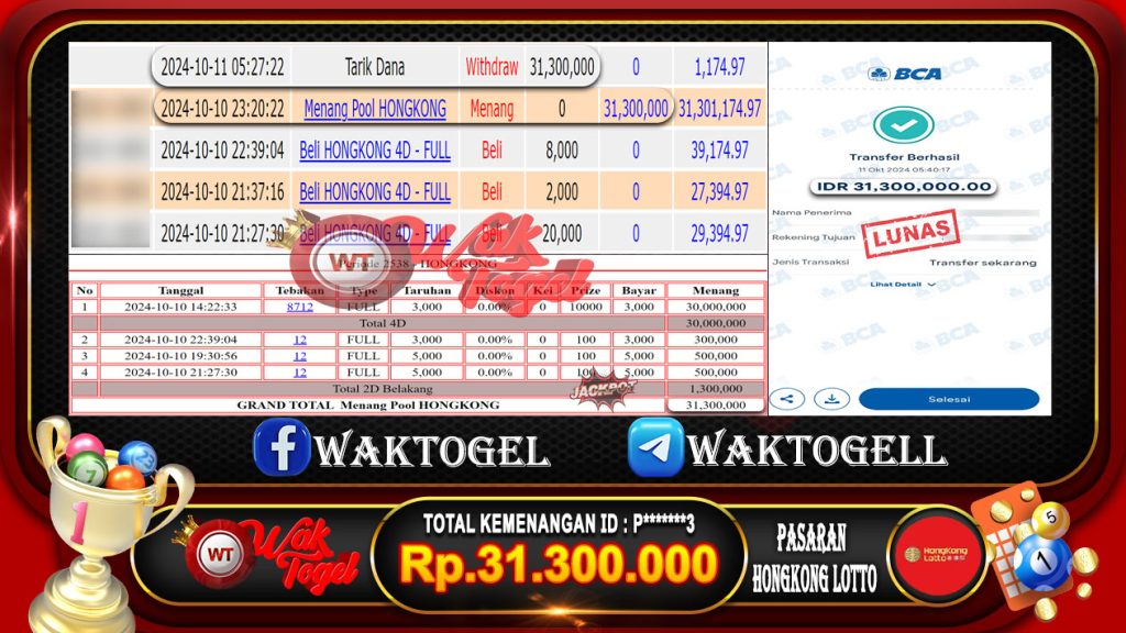 BUKTI PEMBAYARAN HONGKONG LOTTO WAKTOGEL