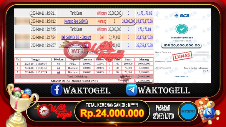 BUKTI PEMBAYARAN SYDNEY LOTTO WAKTOGEL