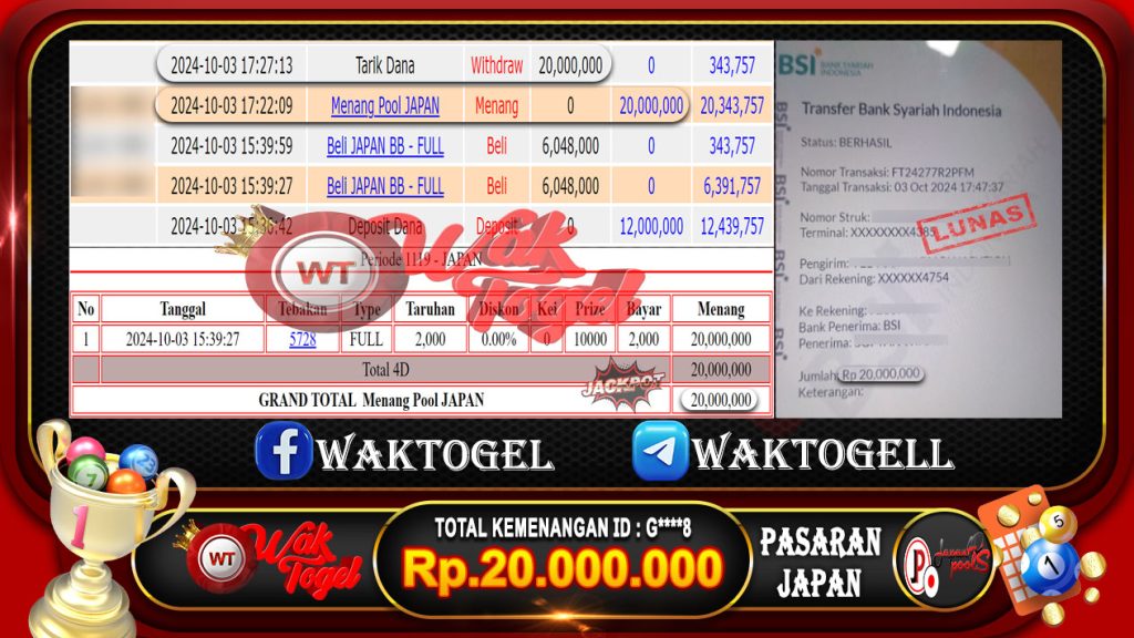 BUKTI PEMBAYARAN JAPAN WAKTOGEL