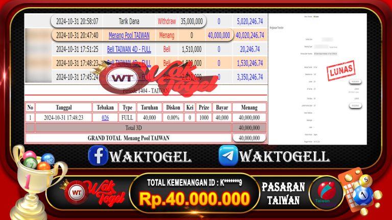 BUKTI PEMBAYARAN TAIWAN WAKTOGEL